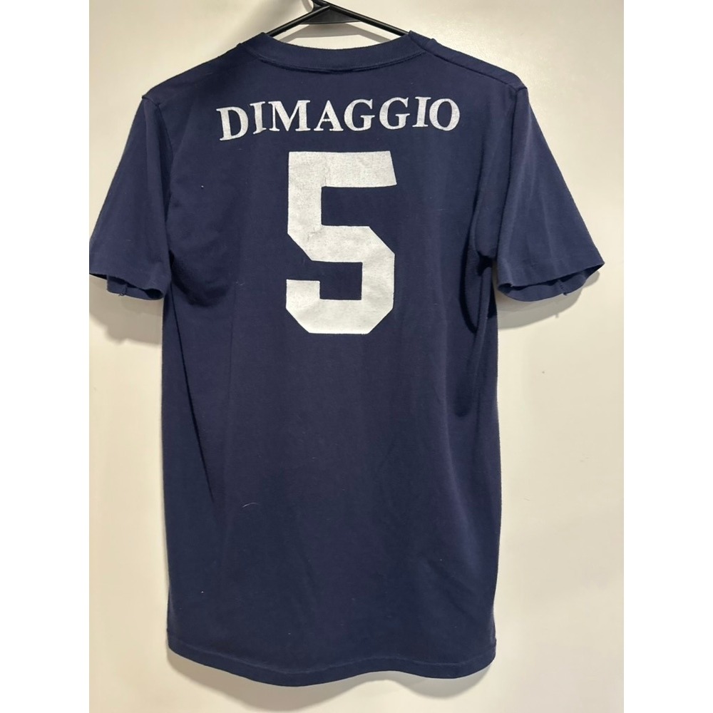 VTG Jerzees Joe DiMaggio NY Yankees baseball tee Sz:M Navy MLB USA Sports Retro